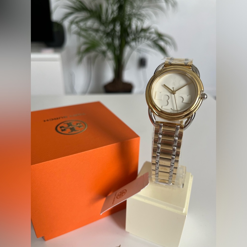 New Tory Burch Women The Miller Two-Tone Bracelet Watch